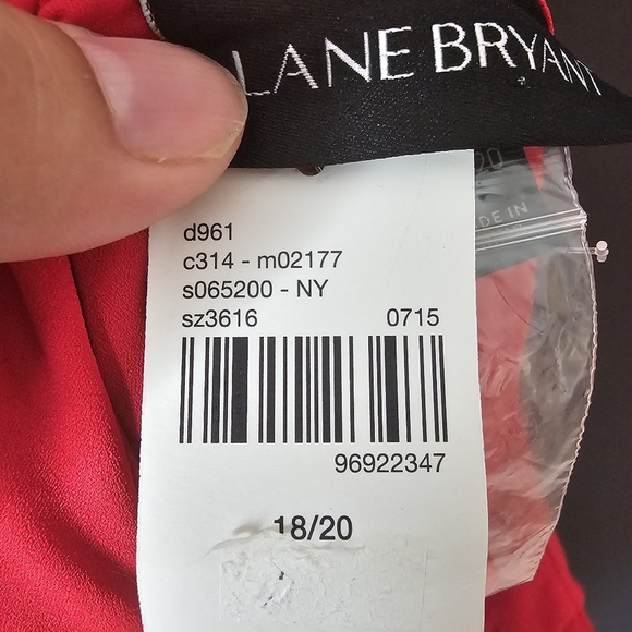 Lane Bryant Red Ling Sleeve Blouse - Picture 6 of 6